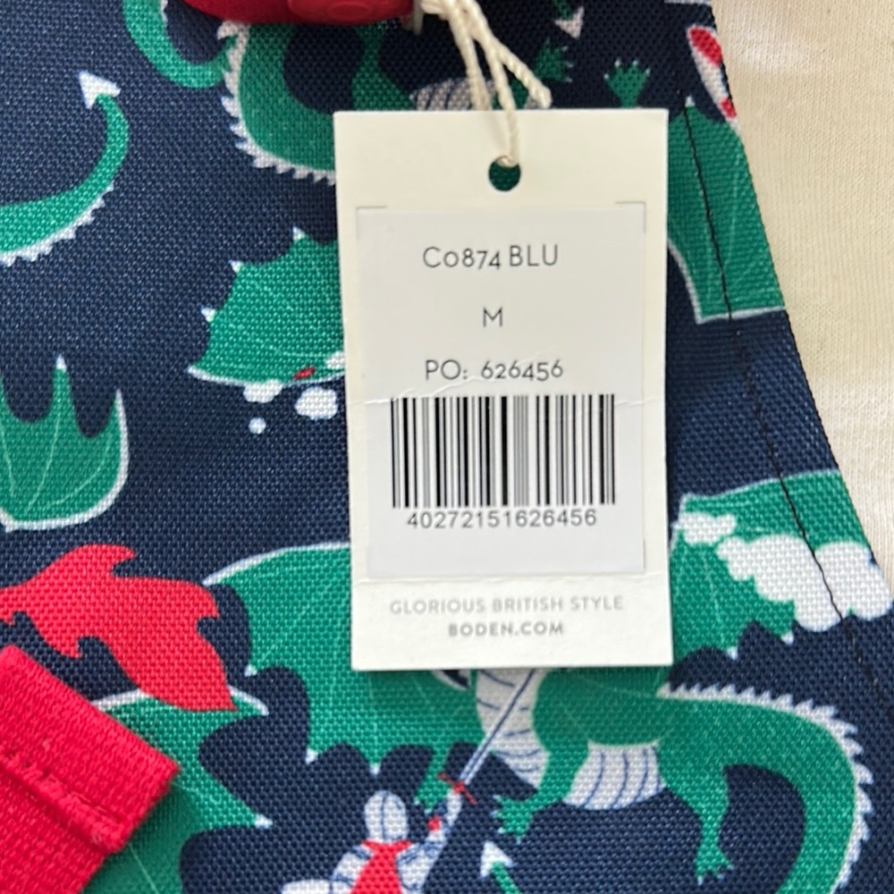 Mini Boden Red and Green Apron Durable Design - Picture 3 of 3